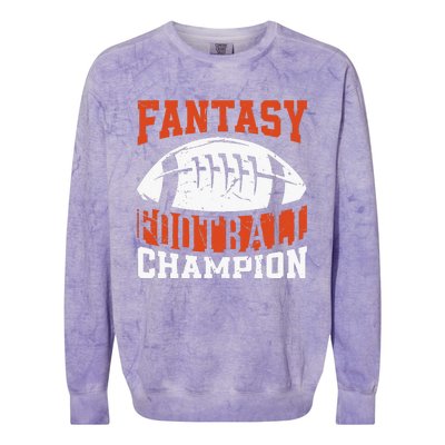 Funny Fantasy Football Player Fantasy Football Champion Colorblast Crewneck Sweatshirt