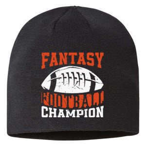 Funny Fantasy Football Player Fantasy Football Champion Sustainable Beanie