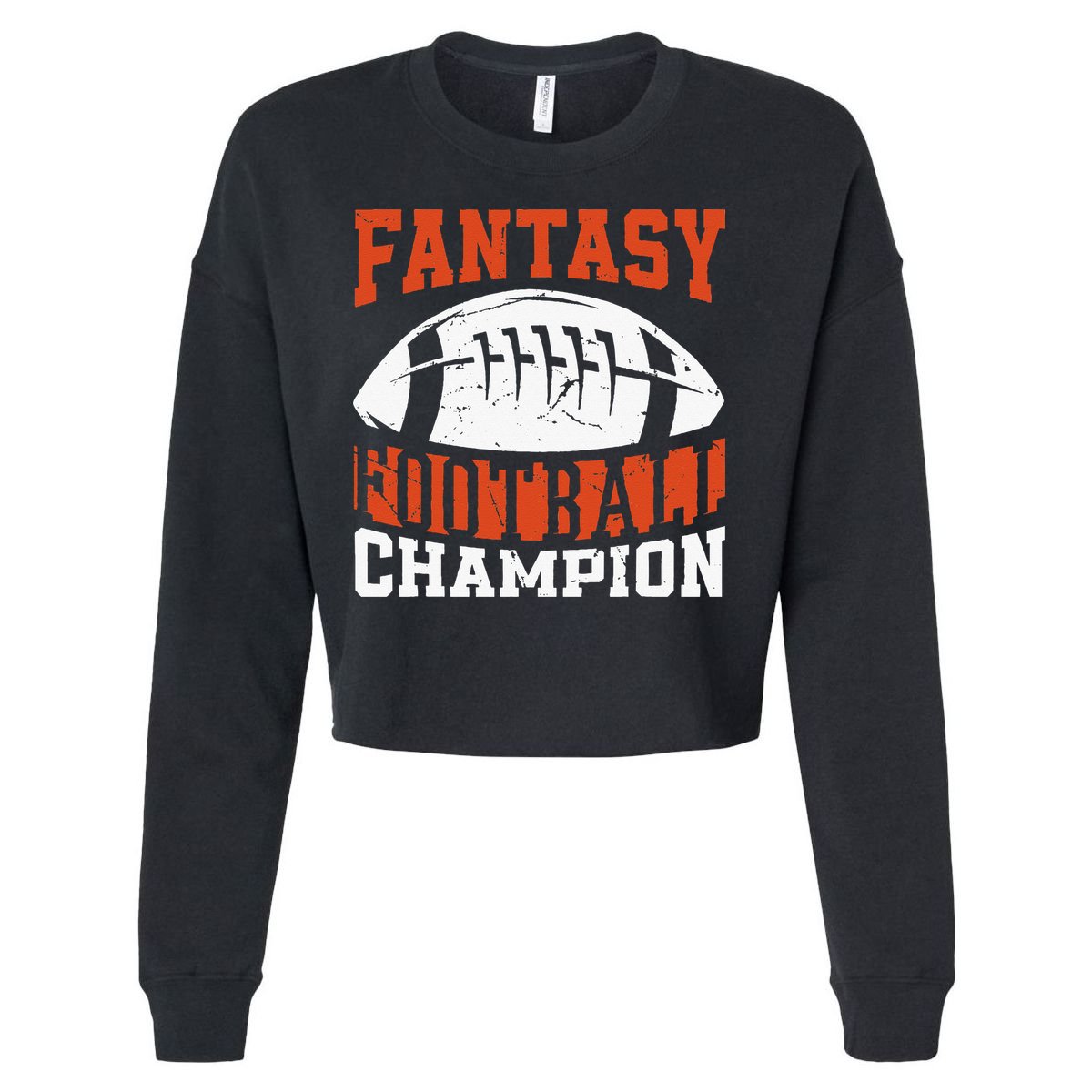 Funny Fantasy Football Player Fantasy Football Champion Cropped Pullover Crew