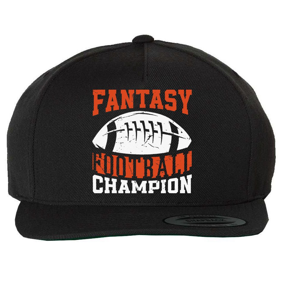 Funny Fantasy Football Player Fantasy Football Champion Wool Snapback Cap
