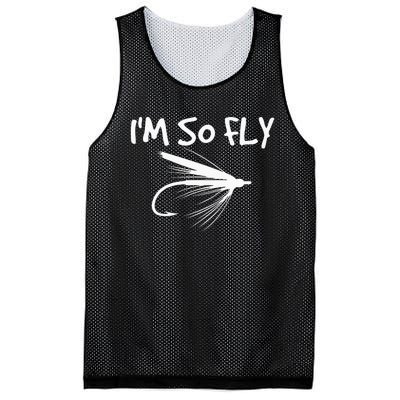 Fly Fishing Funny Fisherman Gift I'm so Fly! Mesh Reversible Basketball Jersey Tank