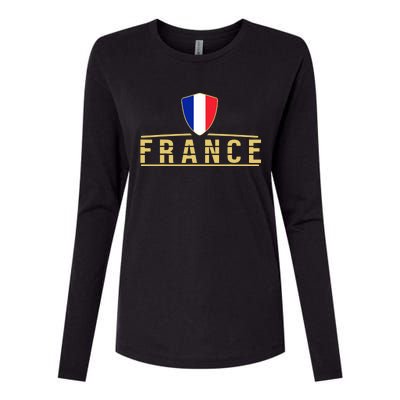 France Football France Soccer Jersey French Womens Cotton Relaxed Long Sleeve T-Shirt