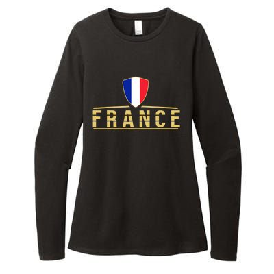 France Football France Soccer Jersey French Womens CVC Long Sleeve Shirt