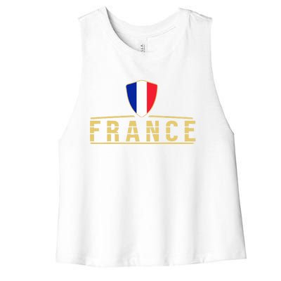 France Football France Soccer Jersey French Women's Racerback Cropped Tank