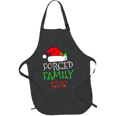 Forced Family Fun Sarcastic Christmas Pajama Family Funny Apron