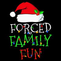 Forced Family Fun Sarcastic Christmas Pajama Family Funny 16 in Basic Backpack