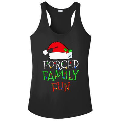 Forced Family Fun Sarcastic Christmas Pajama Family Funny Ladies PosiCharge Competitor Racerback Tank