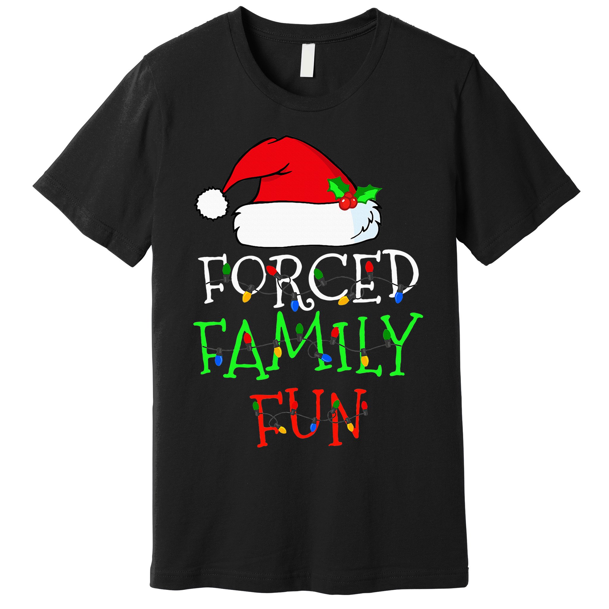 Forced Family Fun Sarcastic Christmas Pajama Family Funny Premium T-Shirt