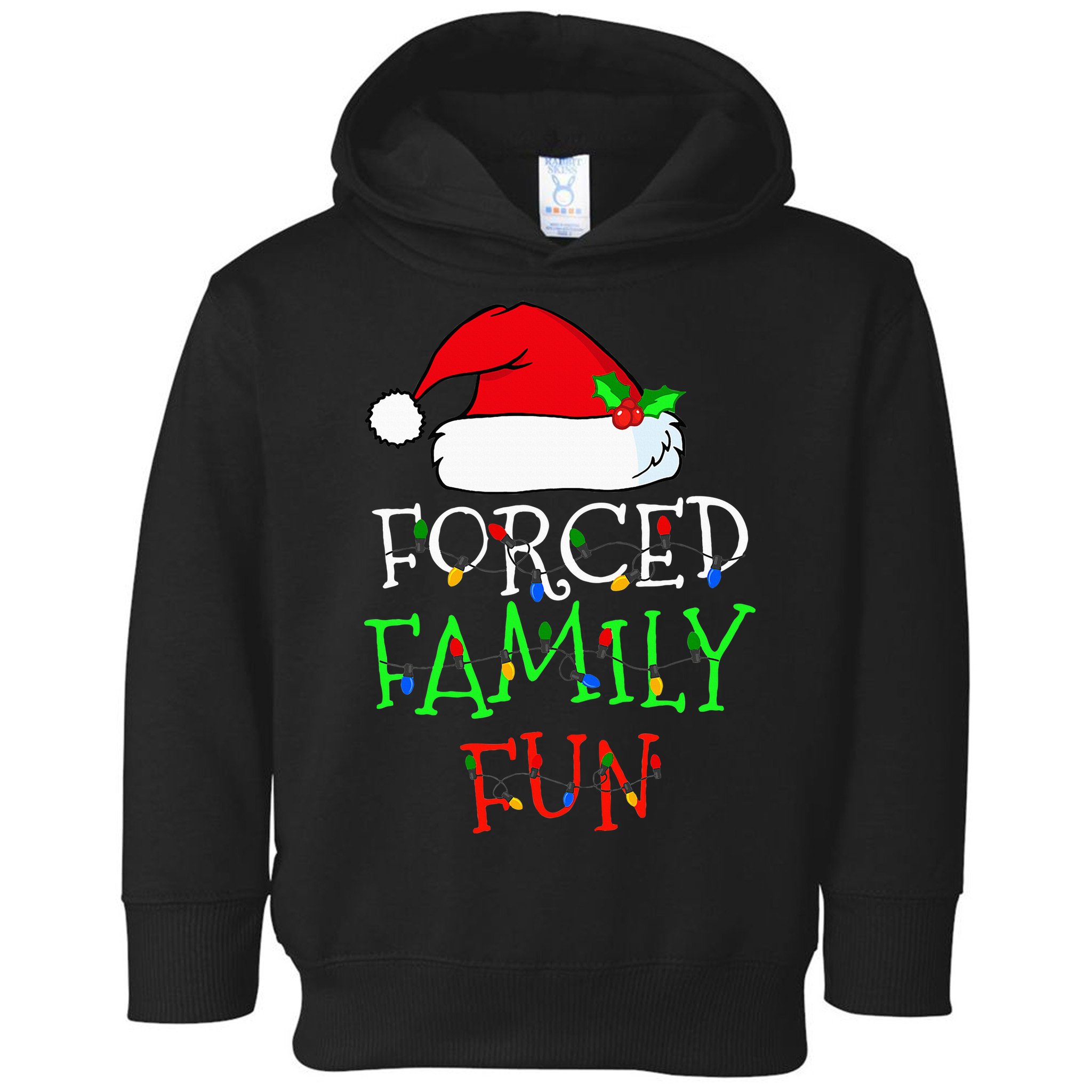 Forced Family Fun Sarcastic Christmas Pajama Family Funny Toddler Hoodie