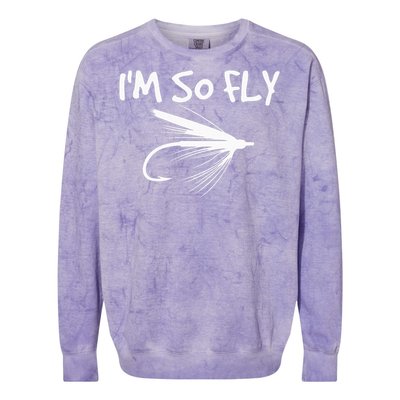 Funny Fly Fishing funny I'm So Fly Fisherman Colorblast Crewneck Sweatshirt