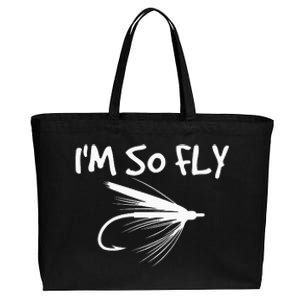 Funny Fly Fishing funny I'm So Fly Fisherman Cotton Canvas Jumbo Tote