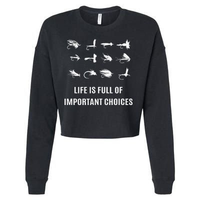 Fly Fishing Funny Fisherman Gift I'm so Fly! Cropped Pullover Crew