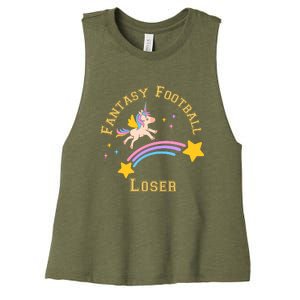 Funny Fantasy Football Punishment Loser Women's Racerback Cropped Tank