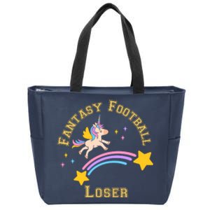 Funny Fantasy Football Punishment Loser Zip Tote Bag