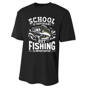 Funny Fishing Fisherman School Is Important But Fishing Performance Sprint T-Shirt