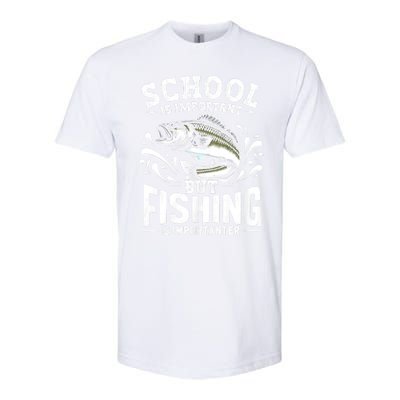 Funny Fishing Fisherman School Is Important But Fishing Softstyle® CVC T-Shirt