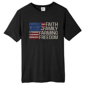 Faith Family Farming Freedom american flag 4th of july Tall Fusion ChromaSoft Performance T-Shirt