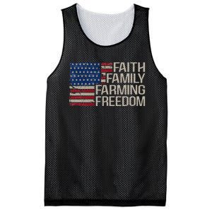 Faith Family Farming Freedom american flag 4th of july Mesh Reversible Basketball Jersey Tank