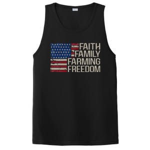 Faith Family Farming Freedom american flag 4th of july PosiCharge Competitor Tank