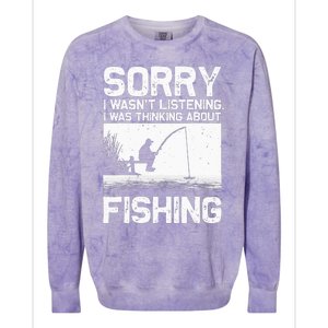 Funny Fishing For  Trout Bass Fisherman Vacation Colorblast Crewneck Sweatshirt