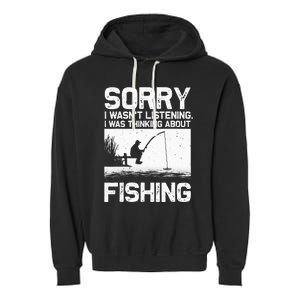 Funny Fishing For  Trout Bass Fisherman Vacation Garment-Dyed Fleece Hoodie