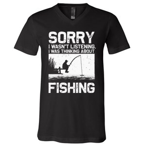 Funny Fishing For  Trout Bass Fisherman Vacation V-Neck T-Shirt