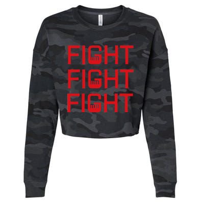 Fight Fight Fight Fist The Original Modern Look Trump Fist Cropped Pullover Crew