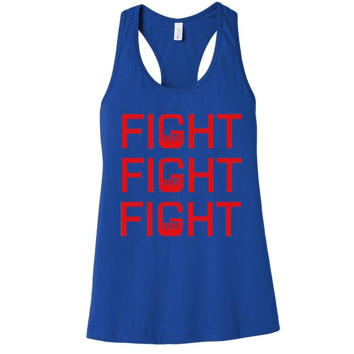 Fight Fight Fight Fist The Original Modern Look Trump Fist Women's Racerback Tank