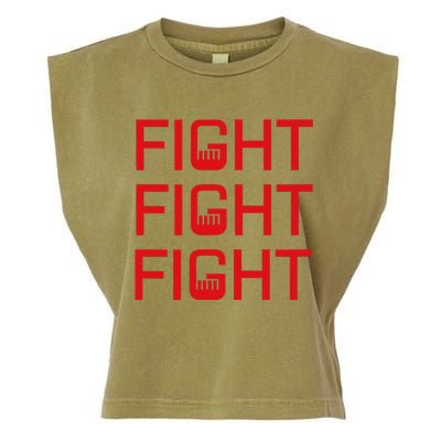 Fight Fight Fight Fist The Original Modern Look Trump Fist Garment-Dyed Women's Muscle Tee