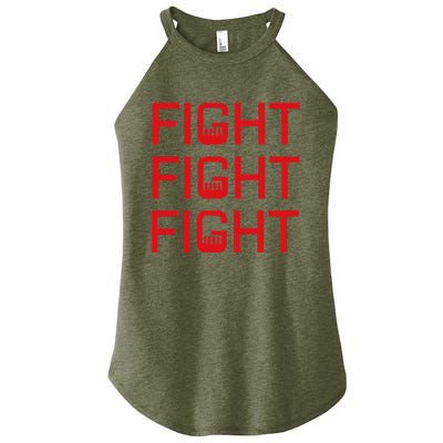 Fight Fight Fight Fist The Original Modern Look Trump Fist Women's Perfect Tri Rocker Tank