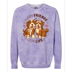 Furry Friends For Life Colorblast Crewneck Sweatshirt