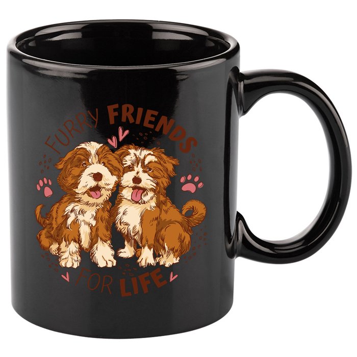 Furry Friends For Life 11oz C Handle Ceramic Mug