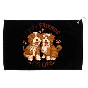 Furry Friends For Life Grommeted Golf Towel