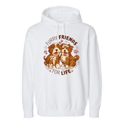 Furry Friends For Life Garment-Dyed Fleece Hoodie