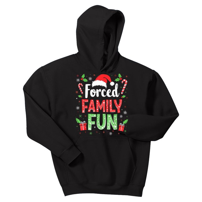 Forced Family Fun Sarcastic Christmas Funny Kids Hoodie