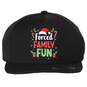 Forced Family Fun Sarcastic Christmas Funny Wool Snapback Cap