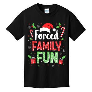 Forced Family Fun Sarcastic Christmas Funny Kids T-Shirt