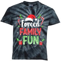 Forced Family Fun Sarcastic Christmas Funny Kids Tie-Dye T-Shirt