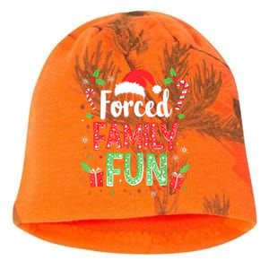 Forced Family Fun Sarcastic Christmas Funny Kati - Camo Knit Beanie