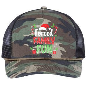 Forced Family Fun Sarcastic Christmas Funny Retro Rope Trucker Hat Cap