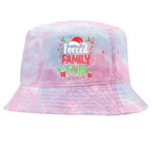 Forced Family Fun Sarcastic Christmas Funny Tie-Dyed Bucket Hat