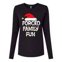 Forced Family Fun Christmas Pajamas Womens Cotton Relaxed Long Sleeve T-Shirt