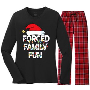 Forced Family Fun Christmas Pajamas Women's Long Sleeve Flannel Pajama Set 