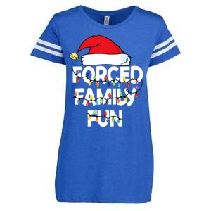 Forced Family Fun Christmas Pajamas Enza Ladies Jersey Football T-Shirt