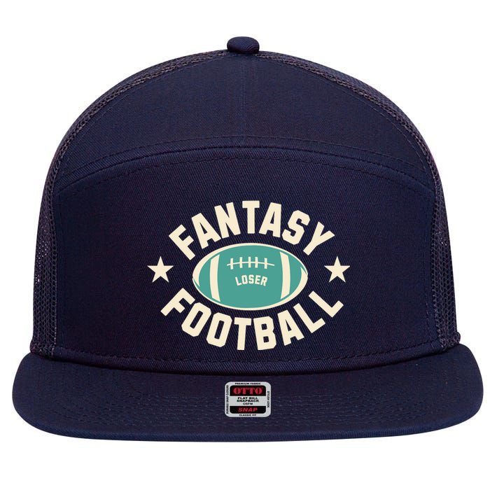 Funny Fantasy Football Last Place Loser 7 Panel Mesh Trucker Snapback Hat