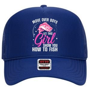 Funny Fishing Fisherman Fishing Lover Gift High Crown Mesh Back Trucker Hat