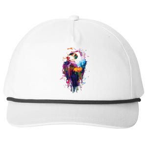 Ferret Face Graphics Hand Drawn Splash Art Ferret Pet Lover Snapback Five-Panel Rope Hat