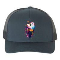 Ferret Face Graphics Hand Drawn Splash Art Ferret Pet Lover Yupoong Adult 5-Panel Trucker Hat