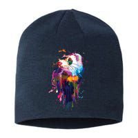 Ferret Face Graphics Hand Drawn Splash Art Ferret Pet Lover Sustainable Beanie