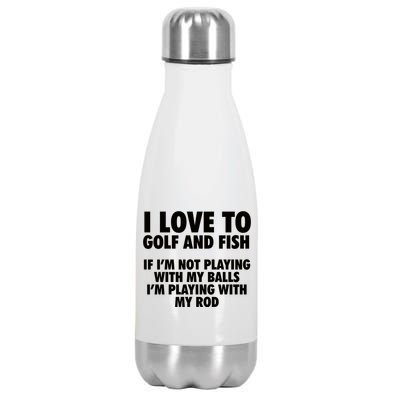 Funny Fishing Gift And Golf Gag Gift Adult Humor Premium Gift Stainless Steel Insulated Water Bottle